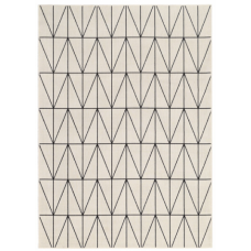 Carpete In & Out Broadway Bege e Preto Desenho Geometrico Triângulos 1.60mx2.30m